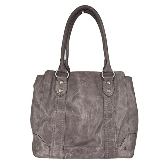 Frye Melissa Leather Tote Bag Amethyst Boho Shoulder Bag Large Rustic - Picture 1 of 14